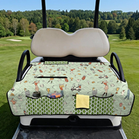 Housses de siège universelles personnalisées pour voiturette de golf avec poches avant, serviette pliable, couverture de pique-nique, accessoires pour voiturette de golf