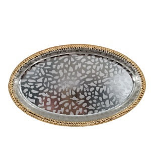 New Arrival ramadan trang trí nội thất Arabic trang trí vàng kim loại đường trái cây Snack kẹo phục vụ khay - Product Image 1