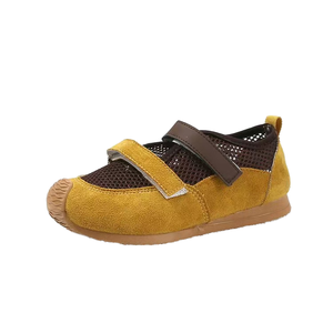 Chaussures plates pour enfants en microfibre PU, nouvelle mode, fermeture à boucle, design canard mandarin, semelle souple, hiver, convertible - Product Image 1