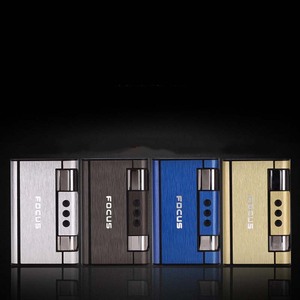 ขายส่งเคสบุหรี่บางพิเศษบุหรี่โผล่ออกมาอัตโนมัติพร้อมไฟแช็กเปลวไฟ<span class=keywords><strong>ก</strong></span>ันลม - Product Image 2