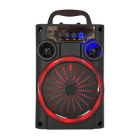Speaker Nirkabel Berkualitas Tinggi, Speaker Lampu Warna-warni, Flash Drive USB dengan Slot Kartu, Speaker Mikrofon