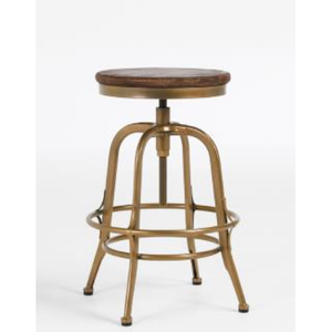 Taburete de Barra Peralta de 24 Pulgadas, Ajustable, Moderno, para Sala de Estar, Dormitorio, Apartamento, con Patas de Madera, Cómodo y Elegante - Product Image 5