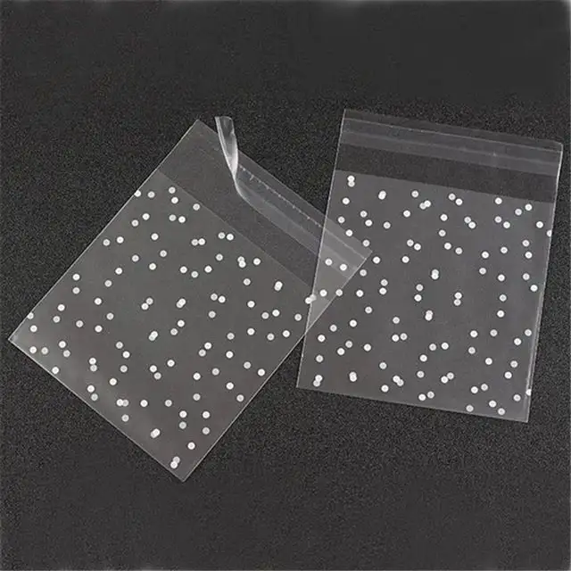 Opp Bag Transparent White Self-adhesive Plastic Bag Different Sizes Jewelry Decoration Clothes Package Bag