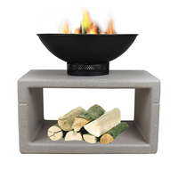 Vente en gros de foyer de camping de haute qualité avec revêtement en température personnalisé bol de foyer de table d'extérieur MGO en fer