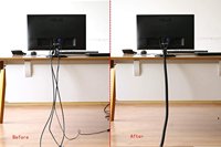 DEEM Durabilité Bureau utiliser fil cordon hider crochet et boucle tapis câble couverture manchon câble gestion manchon