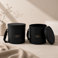 Emballage en carton recyclable personnalisé, boîte ronde pour chapeaux et marques de vêtements avec impression de logo personnalisée
