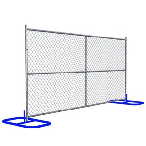 Clôture en treillis métallique à maillons de chaîne galvanisés Clôture temporaire de protection de sécurité pour chantiers de construction - Product Image 2