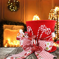 Faltbarer Weihnachtsbaumspitzen-Dekor: Süßigkeiten-Lollipop-Hexenbeine aus Plüsch – Weihnachtsbaumspitzen-Ornament für Feiertagspartys und Heimdekoration