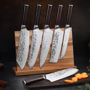 Ensemble professionnel à haute teneur en carbone de couteau de chef faisant cuire le fabricant de couteau de cuisine de Chine