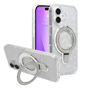 Electroplate Foldable Multi Colors Phone Case Magnetic Ring <b>Stand</b> Wireless Charging Card Holder Sports for for TPU+PC - Product Image 3