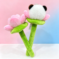 OEM ODM Bâton de massage décoratif en peluche créatif et mignon, motifs Fleur de lotus, Feuille, Panda géant, Qizai, Raton laveur, pour cadeau souvenir