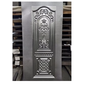 ABYAT <span class=keywords><strong>Porte</strong></span> en peau de métal laminée à froid pour les maisons Entrée avant pour la maison Tôle de fer en acier gaufré Stratifié extérieur Entrée principale Déco - Product Image 1