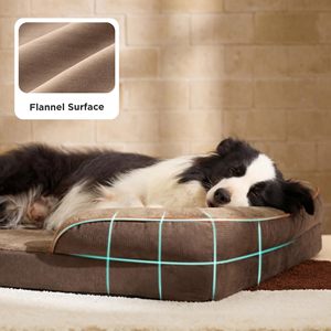 Coussin orthopédique personnalisé en mousse à mémoire de forme marron avec flanelle, pour chien, animal de compagnie, siège, canapé, lit de voyage, tapis de camping, extérieur - Product Image 2
