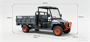 Tricycle de fret électrique ChangLi robuste à <span class=keywords><strong>4</strong></span> roues avec volant et benne ouverte pour le <span class=keywords><strong>golf</strong></span> - Product Image 4