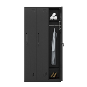 ארון בגדים מפלדה בעל 3 דלתות, עיצוב צר, הרכבה קלה, מתאים לחדר כושר, בית ספר, לאחסון בגדים בצורה מאובטחת. - Product Image 2