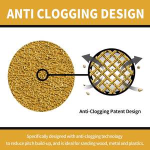 Disco de Lija Redondo OEM de 150 mm y 17 Agujeros, Disco Abrasivo de Óxido de Aluminio Dorado, Disco de Lija con Velcro, Almohadilla de Lija para Madera de 5 Pulgadas - Product Image 4