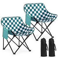 Chaise d'extérieur portable double couche en Oxford avec coussin et sac de rangement pliable pour le camping - Vente en gros ODM