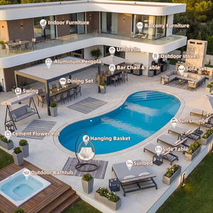 Muebles de Jardín de Mimbre Hechos a Mano, Sofá Seccional de Ratán para Patio Exterior de Hotel con Toldo Retráctil - Product Image 6