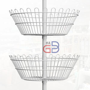 4-Tier White Rotating Basket Display Stand für Spielzeug werbung, Spinning Retail Showcase für Supermärkte und Geschäfte - Product Image 2