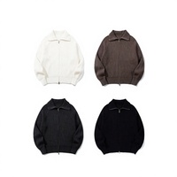 Cardigan en tricot à col en V pour homme, coupe ample, manches longues, 51 % viscose mélangée, couleur unie, décontracté, pour l'hiver, direct usine