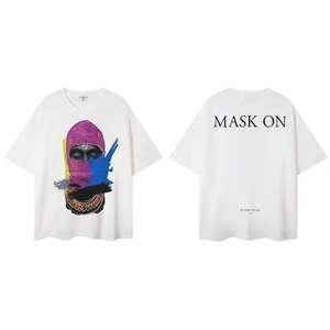 Camiseta de manga corta Summer Strange Things Masked Man Streetwear para hombres y mujeres, moda urbana - Product Image 5
