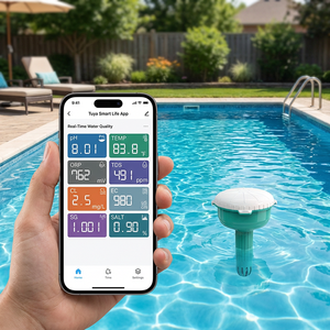 Analyseur de qualité de l'eau WiFi professionnel 8-en-1 (<span class=keywords><strong>pH</strong></span>, ORP, Chlore, TDS, EC, <span class=keywords><strong>Sel</strong></span>, SG, Température) avec surveillance à distance pour <span class=keywords><strong>piscine</strong></span> à eau salée - Product Image 6