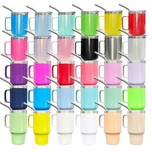 Vaso de sublimación en blanco de acero inoxidable de doble pared para macarons, 3oz, mini vasos con asa para envolturas UV DTF, desde almacén de EE. UU. - Product Image 1