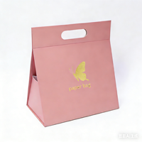 Boîtes cadeaux personnalisées de luxe en papier magnétique avec revêtement UV, formes spéciales pour petites entreprises, avec poignée