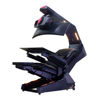 RTS IW-R1 PRO zéro gravité inclinable poste de travail chaise GIMI gaming COCKPIT, fonctionne triple moniteur inclinable VR imperator IWR1