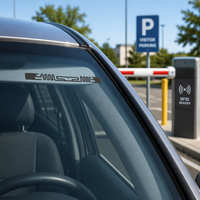 Étiquette / Autocollant RFID UHF passif longue portée pour pare-brise de véhicule / voiture, ISO18000-6C 860-960mhz, pour suivi des péages