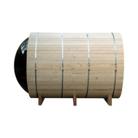 Kit de sauna en bois de pin nordique/cèdre rouge carbonisé personnalisé en usine pour 2 à 6 personnes, design européen avec verre panoramique