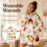 Couverture à capuche moderne et surdimensionnée, ultra douce, en peluche moelleuse, avec poches, anti-acariens