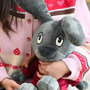 Peluche de Conejo Gris Personalizado OEM ODM, Regalo de Peluche de Conejo con Orejas Largas para Niños - Product Image 2