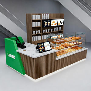 Diseños modernos personalizados Ideas Creative Cafe Display Solution Showcase Tienda popular Quiosco de café de funcionamiento automático para cafetería - Product Image 6
