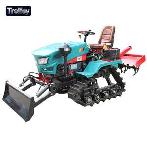 Mini Tractor de Orugas de 35HP con Transmisión de Engranajes para Pequeñas Granjas con Accesorio de Bulldozer y Rotocultor, Velocidad de 5-10km/H - Product Image 4