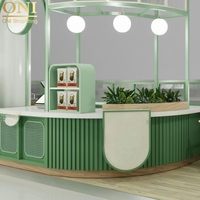ONI Kiosque de restauration rapide personnalisé pour centre commercial, café, café, café, café, meubles avec éclairage LED, vente de jus de fruits