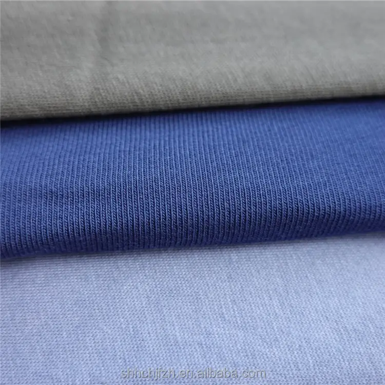 150gsm Cotton Knitting Cotton Tee shirt Fabric 30s Cotton Single Jersey Fabric For T-shirt