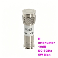 Atténuateur de type N Zeeko 10 dB - 5 W en acier inoxydable DC-3 GHz pour TinySA et NanoVNA -- N° HG126