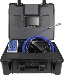 メーターカウンターとキーボードおよび送信機機能を備えたCCTV下水道排水管/パイプライン/穴検査カメラ
