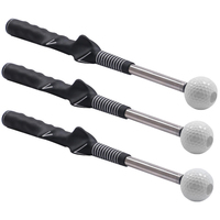 Bâton d'entraînement télescopique en acier inoxydable pour le swing de golf, pour débutants, longueur réglable 39-66 cm, aide à la posture
