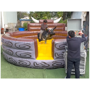 Taureau mécanique gonflable rose <span class=keywords><strong>pour</strong></span> l'extérieur, jeu sportif de rodéo <span class=keywords><strong>pour</strong></span> cowboy/cowgirl, idéal <span class=keywords><strong>pour</strong></span> la <span class=keywords><strong>location</strong></span> événementielle - Product Image 4