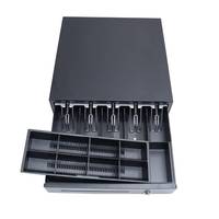 Tiroir-caisse CD508 avec plateau en plastique, 5 compartiments billets, 8 compartiments pièces, compatible avec les systèmes de point de vente Android et Windows