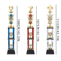 Trophées personnalisés pas chers de Taekwondo, Karaté et Arts Martiaux – Trophée en plastique à 2 niveaux avec récompense supérieure remplaçable pour les vainqueurs et les champions