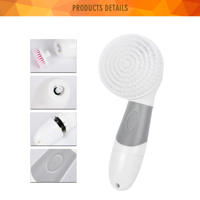 Appareil de massage corporel électrique en silicone imperméable 7-en-1, brosse nettoyante sonique rotative pour le visage, exfoliant pour la peau