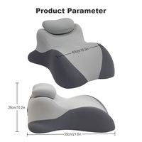 Bantal Ergonomis Ortopedi OEM dari Busa Memori, Sudut 27 Derajat, Kepadatan Tinggi, Pemulihan Lambat, Dapat Dilepas, Dapat Dicuci, Dapat Disesuaikan untuk Leher dan Punggung