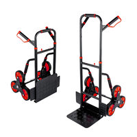 Chariot à plateforme à six roues en acier inoxydable FELLCO, capable de monter les escaliers, charge super lourde, usage industriel, domestique et commercial, pour poudres