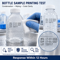 Imprimante CIJ industrielle pour le codage de la date de fabrication et de la date d'expiration des bouteilles d'eau et de jus en Tanzanie