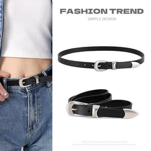 Cinturón de Cuero para Mujer, Diseño Retro, Estilo Casual, con Hebilla de Aguja, Precio al por Mayor - Product Image 1