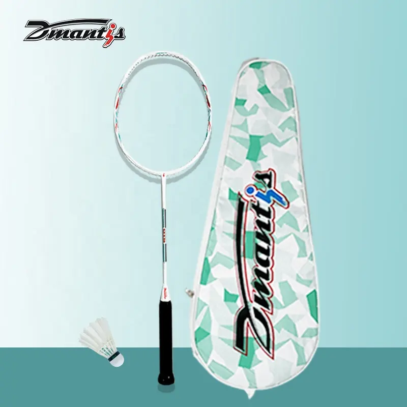 Raket badminton Model D15, pemukul bulu tangkis kualitas tinggi dengan tas raket bulu tangkis serat karbon