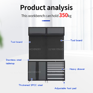 Customizable <strong>Modular</strong> Heavy-Duty Steel Garage Workstation Workshop Tool Cabinet <strong>Storage</strong> Workbench - Product Image 4